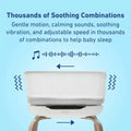 Graco SmartSense Soothing Baby Bassinet - Luna: Canopy, Rocking Base, Folds for Easy Transport and Storage