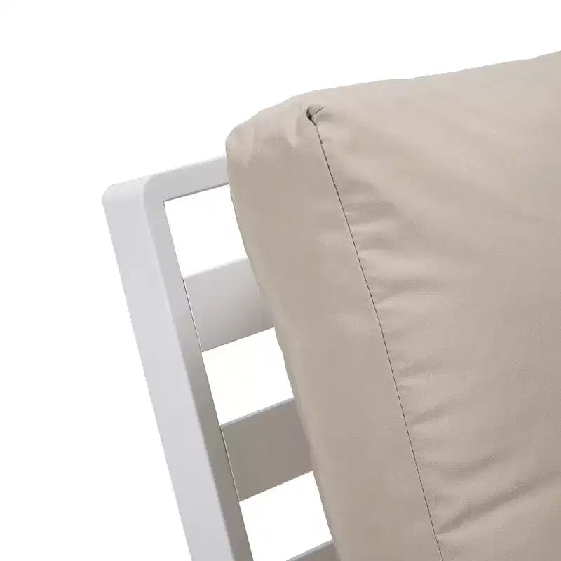 Outdoor Patio Armchair Set of 2 Rust-Proof Aluminum All-Weather Removable Cushions 300 lbs